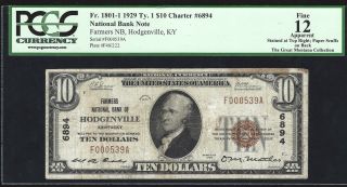 1929 $10 The Farmers National Bank Of Hodgenville,  Kentucky Rare