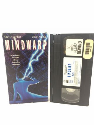 Mindwarp (vhs,  1992) Sch - Fi Horror Bruce Campbell,  Angus Scrimm.  Rare,  Oop