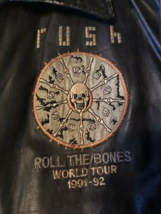 Rush Roll The Bones Leather Crew Jacket Very Rare