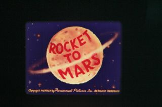 16mm Popeye Rare 1946 Sci - Fi " Rocket To Mars " Great Fuji Color