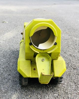 RARE HEAVY,  1970’s Vintage Steel Mighty Tonka Cement Mixer Truck Lime Green 2