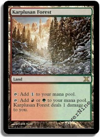 1 Played Karplusan Forest - Land Tenth 10th Edition Mtg Magic Rare 1x X1