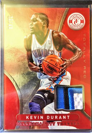 2012 - 13 Totally Certified Kevin Durant Game Worn Logo Patch Jersey 23/49 Rare