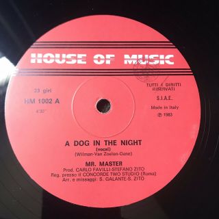 Mr Master “a Dog In The Night” Rare Italo Boogie Disco Funk House Of Music