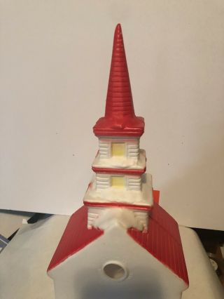 Vintage Church Cathedral Plastic Blow Mold Christmas rare 2
