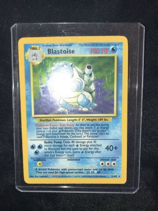 Blastoise Base Set Holo Foil Rare 1999 Pokemon Card 2/102 Nm