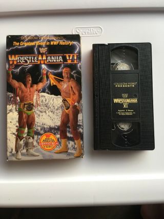 Vhs Wwf Wrestlemania 6 (1990) Rare Coliseum Home Video Big Box Wwe