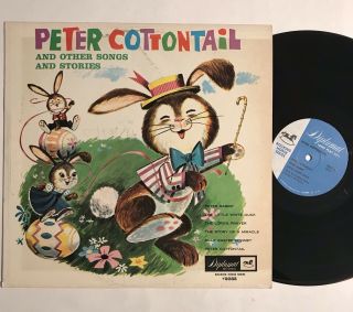 Rare Peter Cottontail Songs & Stories Lp Og 1963 Diplomat Rocking Horse 5033 Vg,