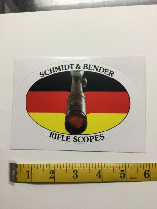 Rare Vintage Schmidt & Bender Riflescope Optics Company Sticker Decal—last One