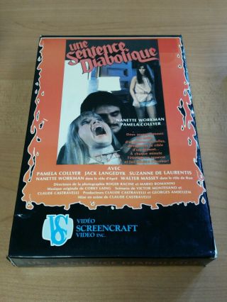 Une Sentence Diabolique Vhs Rare French Canadian Horror Video Screencraft Astral