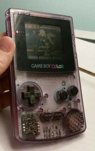 Nintendo Game Boy Color Atomic Purple Handheld System Rare