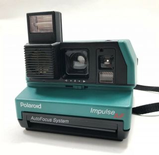 Rare Green Polaroid 600 Impulse Af Auto Focus Camera Instant