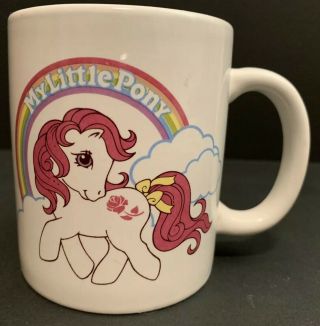 Hasbro 2014 Vintage Style My Little Pony White Novelty Coffee Mug Cup Rare
