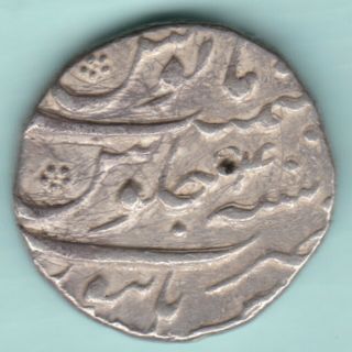 Mughal India Aurangzeb Alamgir Burhanpur One Rupee Ex Rare Coin