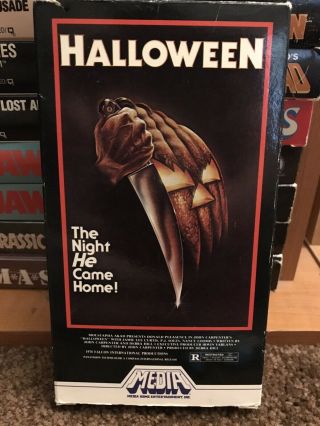 Halloween Media Vhs Sov Big Box Slip Rare Oop Slasher Horror Good Shape