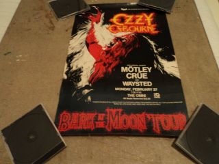 Ozzy Osbourne (motley Crue) Bark At The Moon Tour Rare Promo Only Poster/handbil