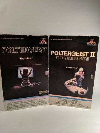 Poltergeist / 2 The Other Side.  1982 Mgm Vhs Rare Horror Vintage Set