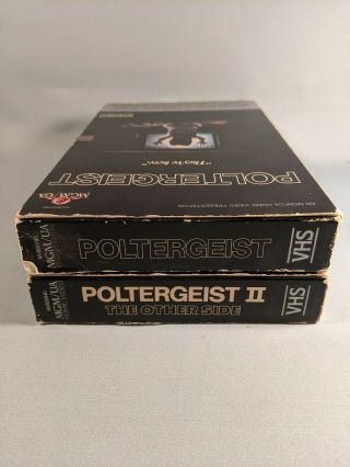 Poltergeist / 2 the other side.  1982 MGM VHS Rare Horror Vintage set 4