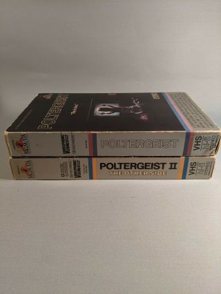 Poltergeist / 2 the other side.  1982 MGM VHS Rare Horror Vintage set 5