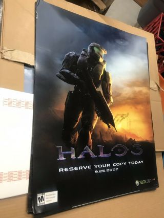 Rare Halo 3 Promo Posters - Set Of 2