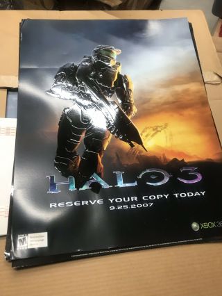 Rare Halo 3 Promo Posters - set Of 2 2