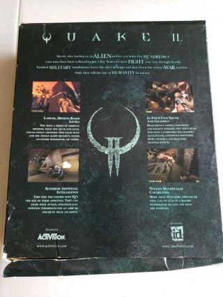 Quake II 2 PC Big Box Video Game,  Complete Rare 2