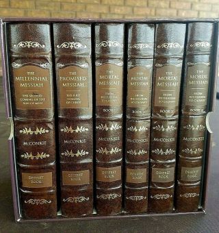 Rare Leather The Mortal Messiah Series Bruce R.  Mcconkie Box Book Set Lds Mormon