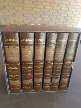 Rare Leather The Mortal Messiah Series Bruce R.  McConkie Box Book Set LDS Mormon 6