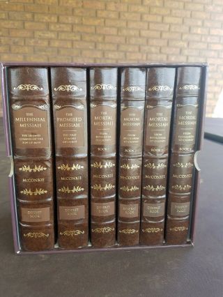 Rare Leather The Mortal Messiah Series Bruce R.  McConkie Box Book Set LDS Mormon 7