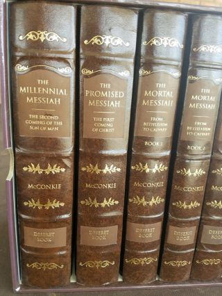 Rare Leather The Mortal Messiah Series Bruce R.  McConkie Box Book Set LDS Mormon 8