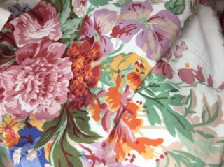 Rare Ralph Lauren Beach House Southampton Floral Twin Flat Sheet Shabby Chic Euc