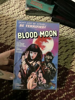 Blood Moon Air Video Horror Sov Slasher Rare Oop Vhs Big Box Slip