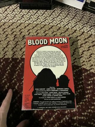 BLOOD MOON AIR VIDEO HORROR SOV SLASHER RARE OOP VHS BIG BOX SLIP 3