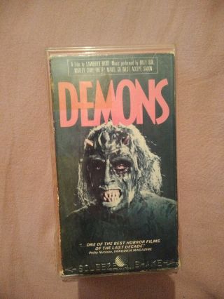 Demons Vhs Rare Htf Slip Cover Please Read The Description
