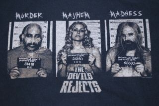 Rare Rob Zombie Film Movie T Shirt The Devil 