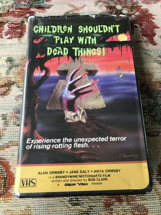 Children Shouldn’t Play With Dead Things Vhs Horror Rare Zombies Gorgon Video