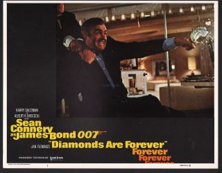 James Bond Diamonds Are Forever Rare Set Of Eastern Hempishere U.  S Lobby Cards