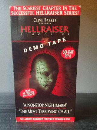 Hellraiser Bloodline Vhs Demo Tape Rare Horror
