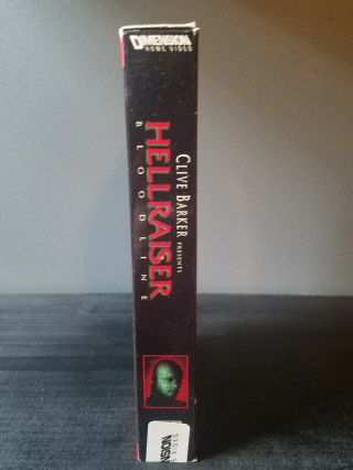 Hellraiser Bloodline VHS Demo Tape rare horror 2