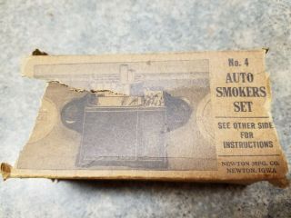 Rare Antique Car Cigarette " No.  4 Auto Smokers Set ".  Spring Valley Il.  Advertis
