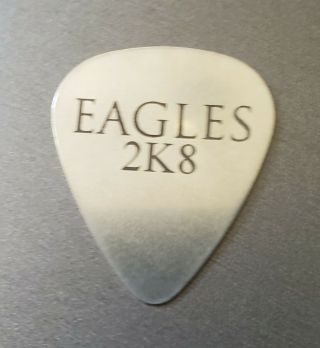 Rare Eagles 2008 2k8 Joe Walsh Initialed Silver Metal Guitar Pick