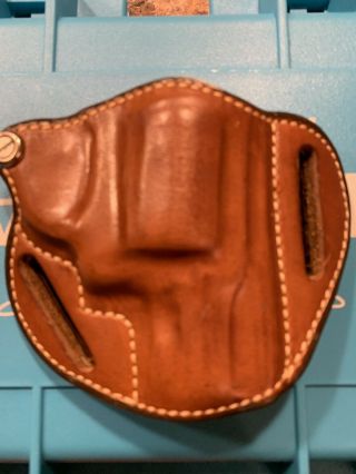 Leather Cross Draw Holster For Smith & Wesson J - Frame & Ruger Lcr & Sp101 Rare