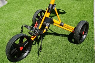 RARE Orange Clicgear Model 3.  0 3 Wheel Golf Push Cart - Best Cart in Golf 7