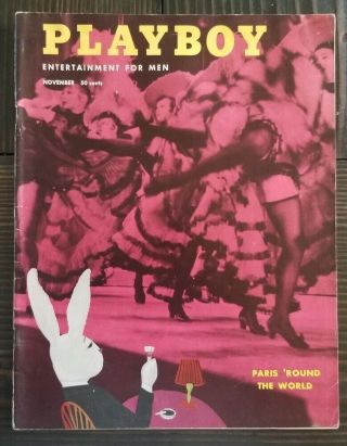 1954 Playboy November Vol 1 12 Rare W/ Diane Hunter & Hugh Hefner