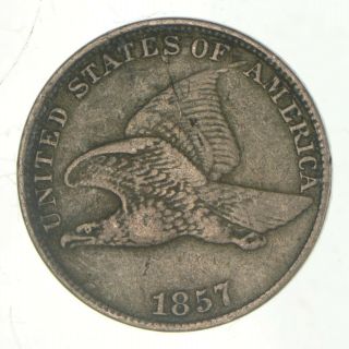 Crisp - 1857 - Flying Eagle United States Cent - Rare 984