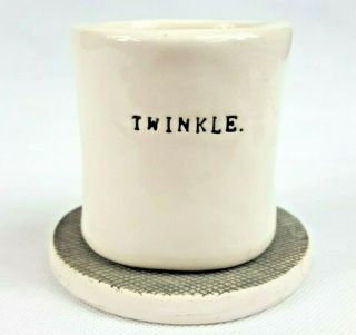 Retired Rae Dunn Small Candle Votive " Twinkle " Extremely Rare Discontinued