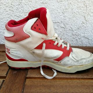 VINTAGE 90S RARE STARTER SAN FRANCISCO 49ERS HIGH TOP SNEAKERS WHITE RED K130 5