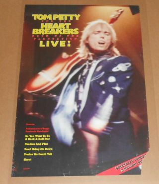 Tom Petty & The Heartbreakers Live Poster 1989 Promo 23.  5x35.  5 Rare
