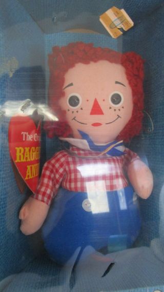 Vintage 1972 MIB Bean Bag Raggedy Andy doll Knickerbocker RARE 2