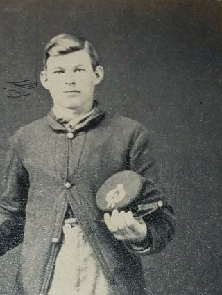 Rare 1860s PA CIVIL WAR SOLDIER CDV with Kepi with possible ID 2